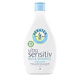 PENATEN Ultra Sensitiv Bad & Shampoo parfümfrei (1 x 400 ml), sehr mildes Baby Shampoo & Badezusatz Waschgel, speziell für hochsensible Babyhaut entwickelt