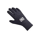 PAWHITS Neoprenhandschuhe 3 mm Thermohandschuhe Anti-Rutsch-Handschuhe für Männer und Frauen Herren Schwarz (S)