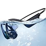 Atopskins Knochenschall Kopfhörer Bluetooth 5.3 Offene kopfhörer knochenschall Unterwasser IPX8 wasserdichte Kopfhörer Schwimmen Mit 32 GB MP3-Player Zum Laufen Radfahren Outdoor-Sport (Graphitschwar)