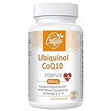 Ubiquinol CoQ10 600 mg Softgelkapseln - Aktive Form von CoQ10 Plus Vitamin E & Omega 3 6 9 - Fortschrittliches Coenzym Q10 Nahrungsergänzungsmittel (60 Count, Pack of 1)
