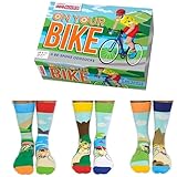 United Oddsocks On Your Bike, Box mit 6 Odd-Socken für Herren, UK 6–11, EUR 39–46